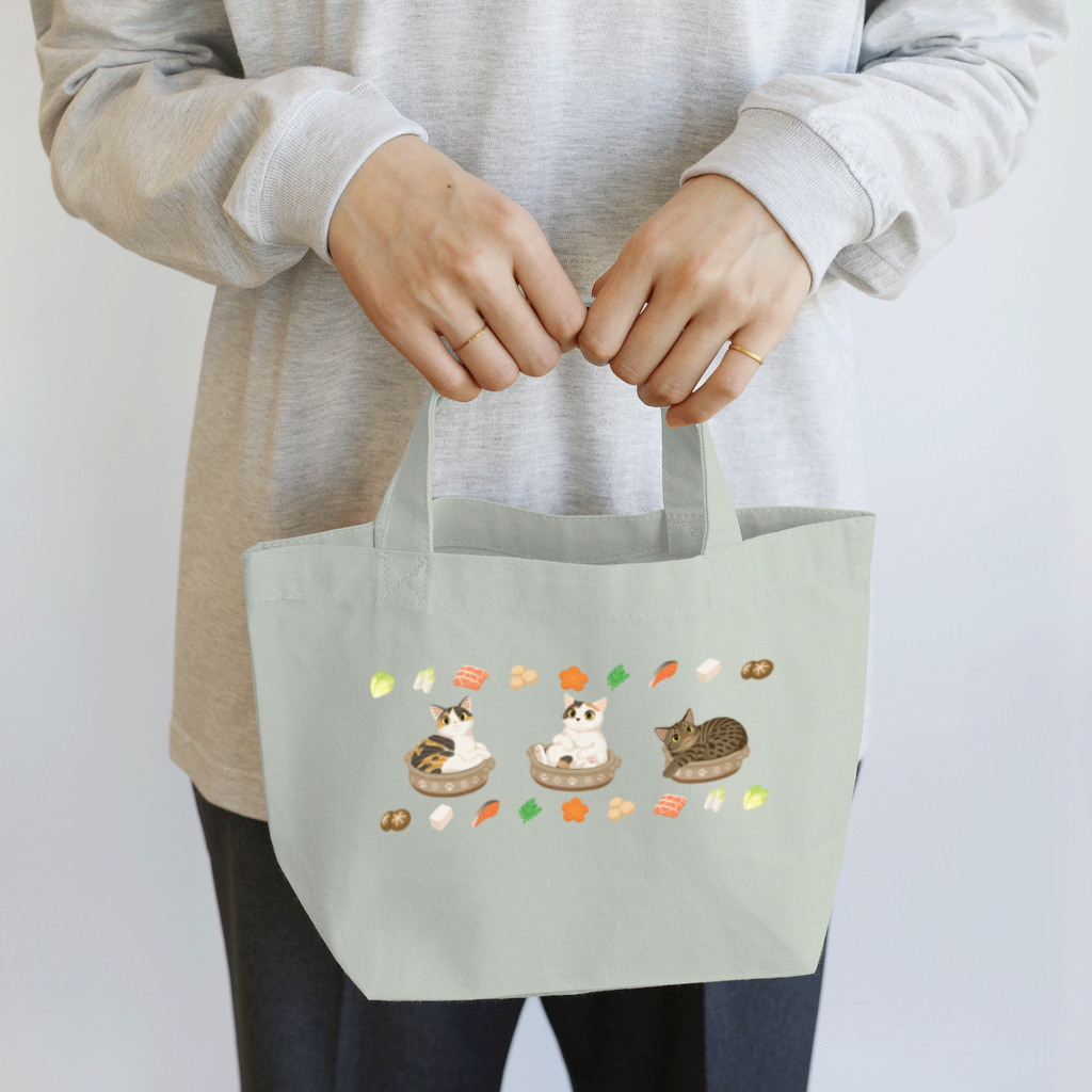 TAKI & pocomoの猫鍋ランチトート Lunch Tote Bag