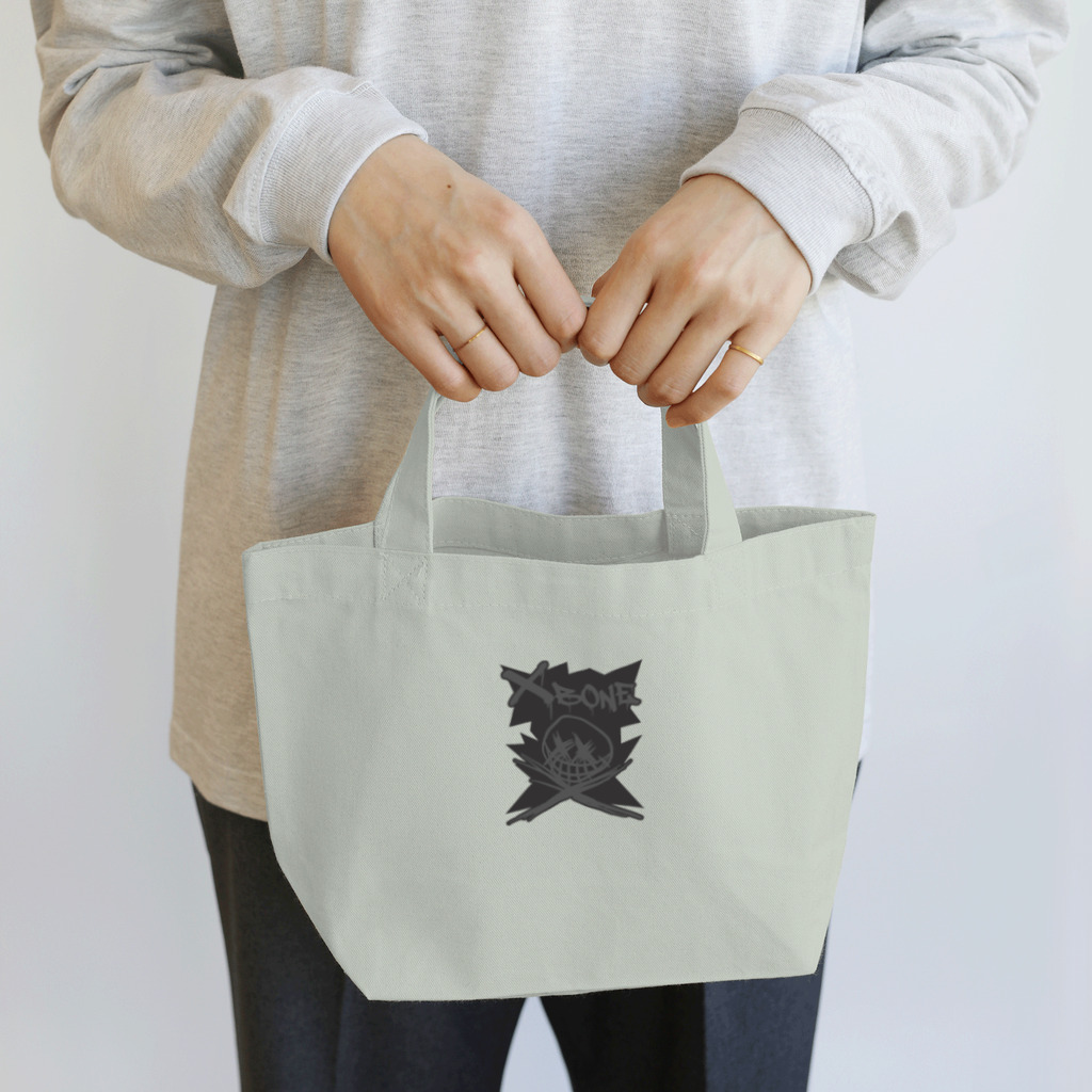 Ａ’ｚｗｏｒｋＳのRAKUGAKIXBONE GRYonBLK Lunch Tote Bag