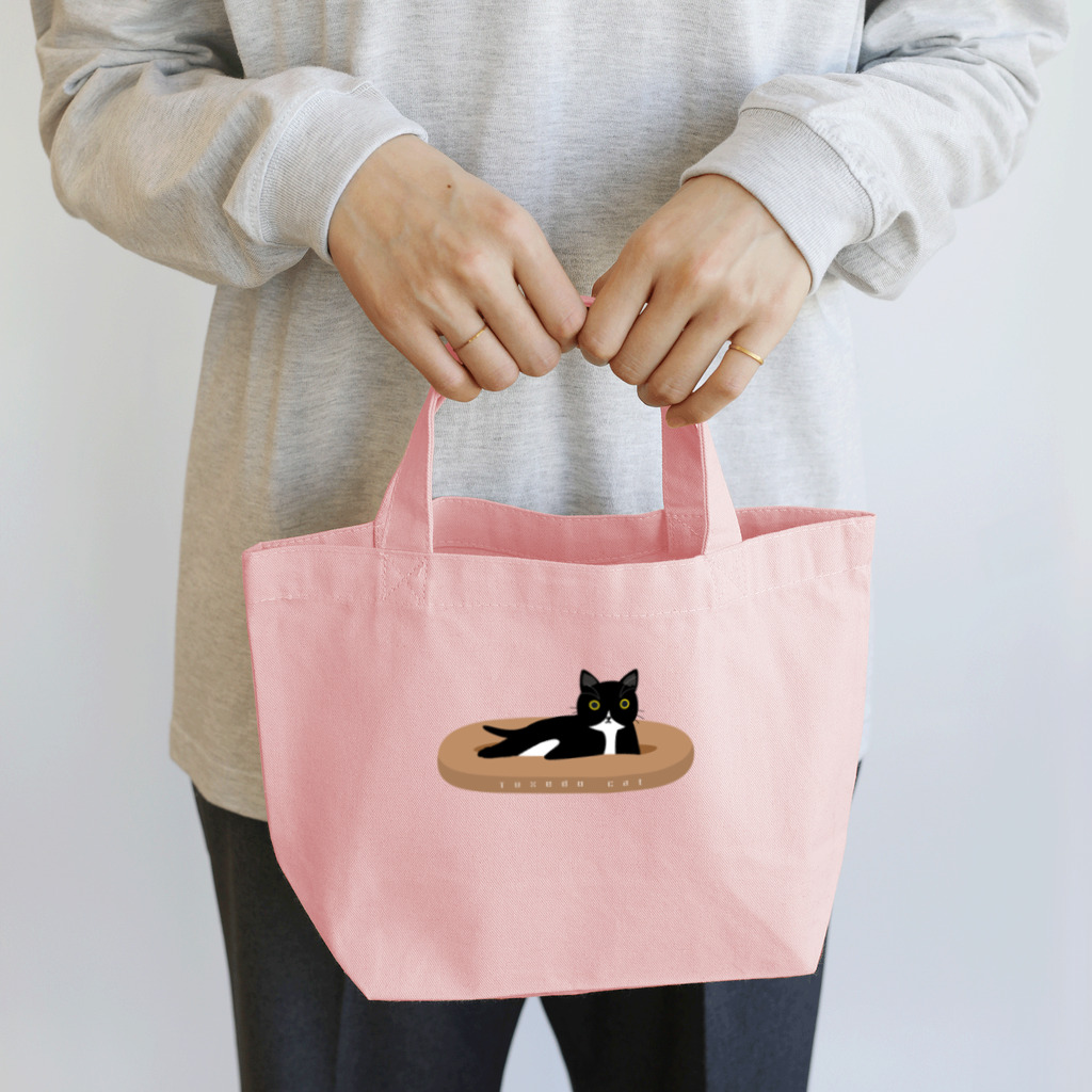 まみおデザインのタキシードにゃん Lunch Tote Bag