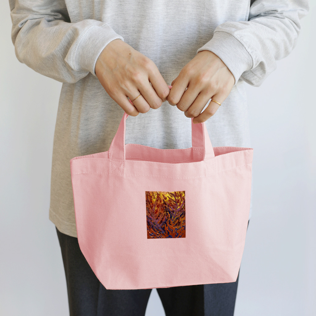 T.A.G テクスチャーアート 立体感 質感 カラフル 色彩 色合い 抽象 アブストラクト パワー エネルギー 波動 絶望 kawaiiのEmergence Lunch Tote Bag