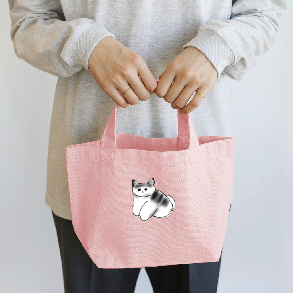 hanatatibana’s shopの画伯作 ふわふわ猫ちゃんランチトート Lunch Tote Bag