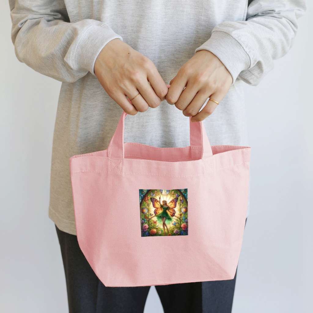かるるんショップの妖精の魔法　ステンドグラス風 Lunch Tote Bag
