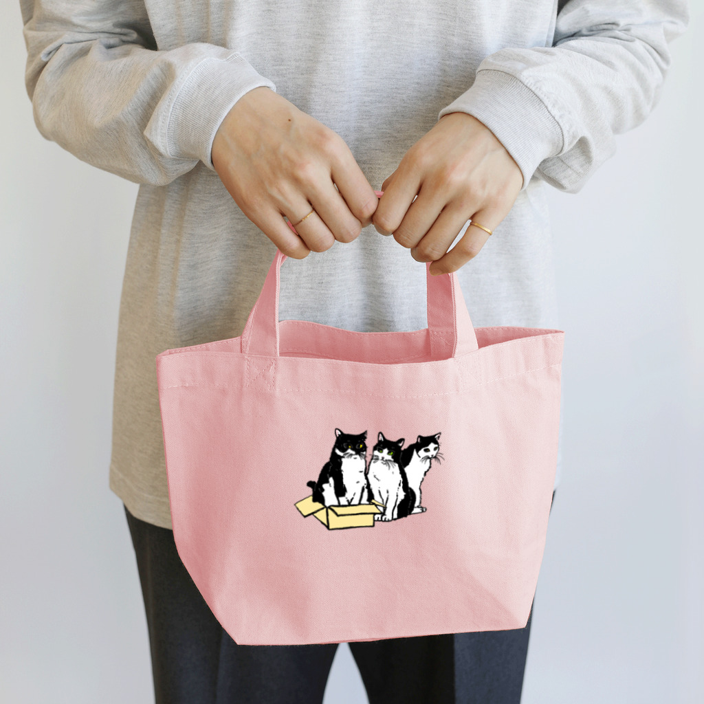 猫竹（nekotake)の箱に入りたい白黒猫たち Lunch Tote Bag