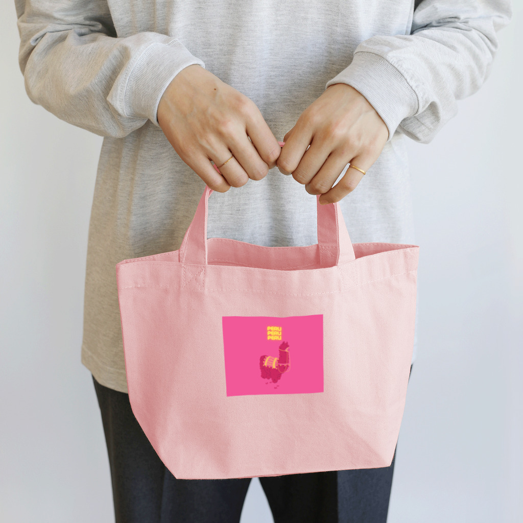 Miyon_ShopのPINKのアルパカ001 Lunch Tote Bag