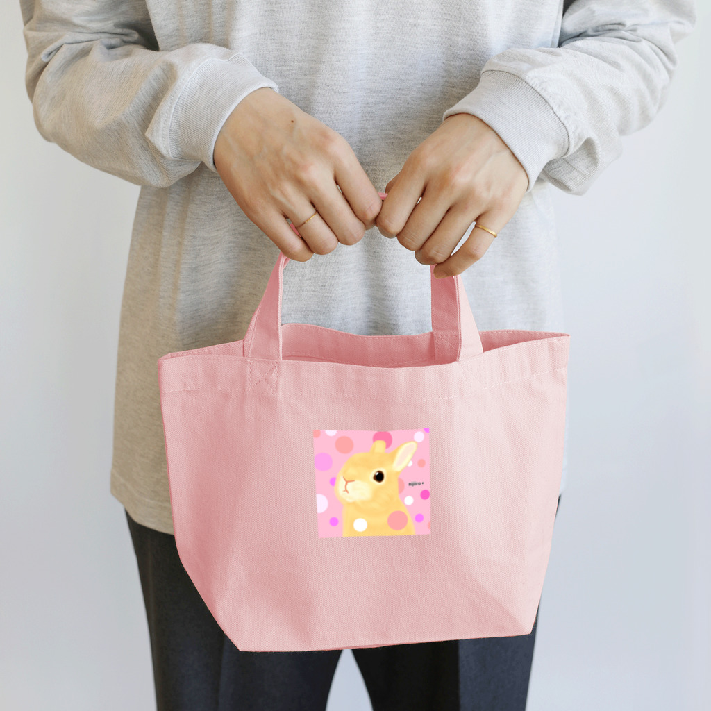 虹色PLUSのキュートな水玉うさぎちゃん Lunch Tote Bag