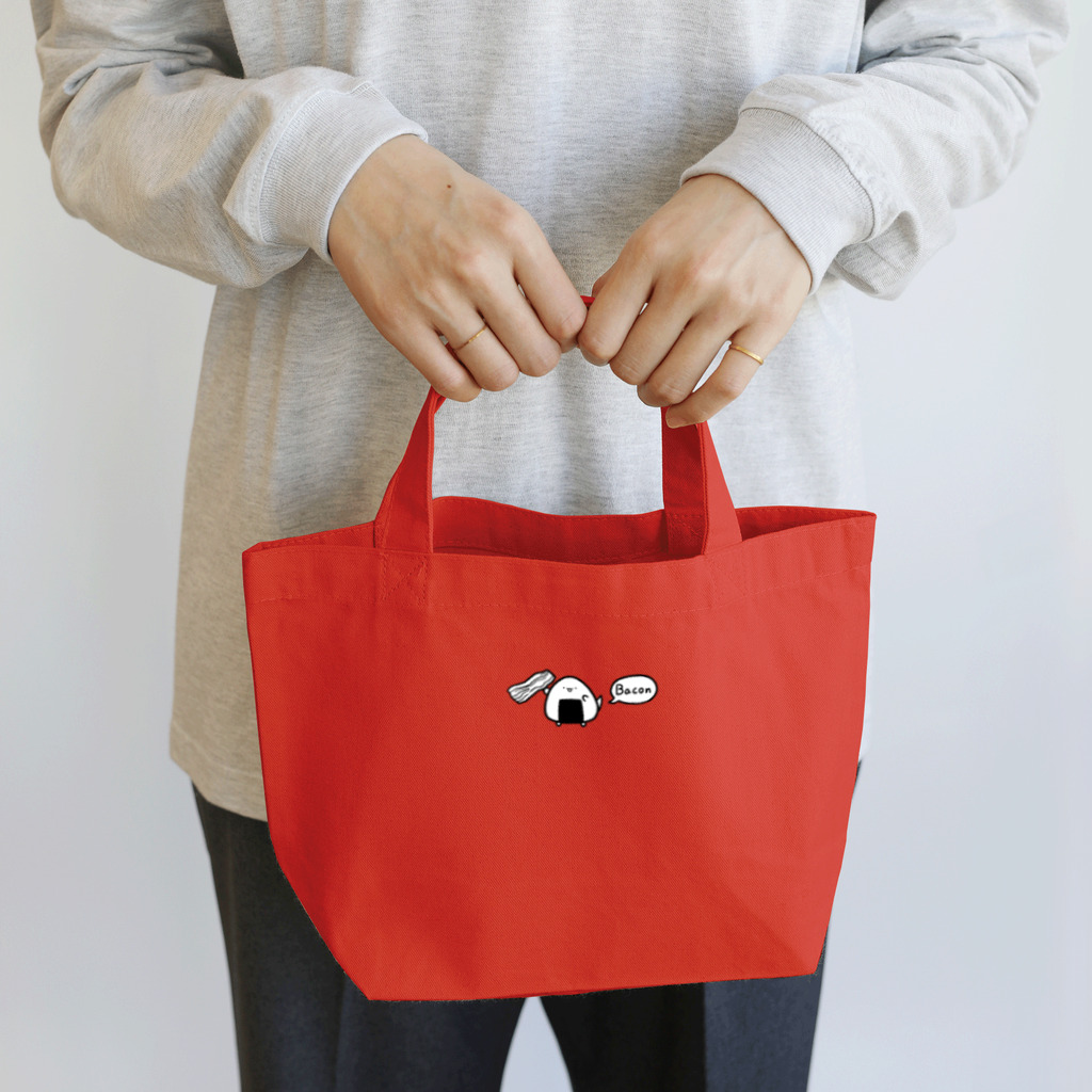 にゃんころーむ商店🐈のにぎるくんとBacon Lunch Tote Bag