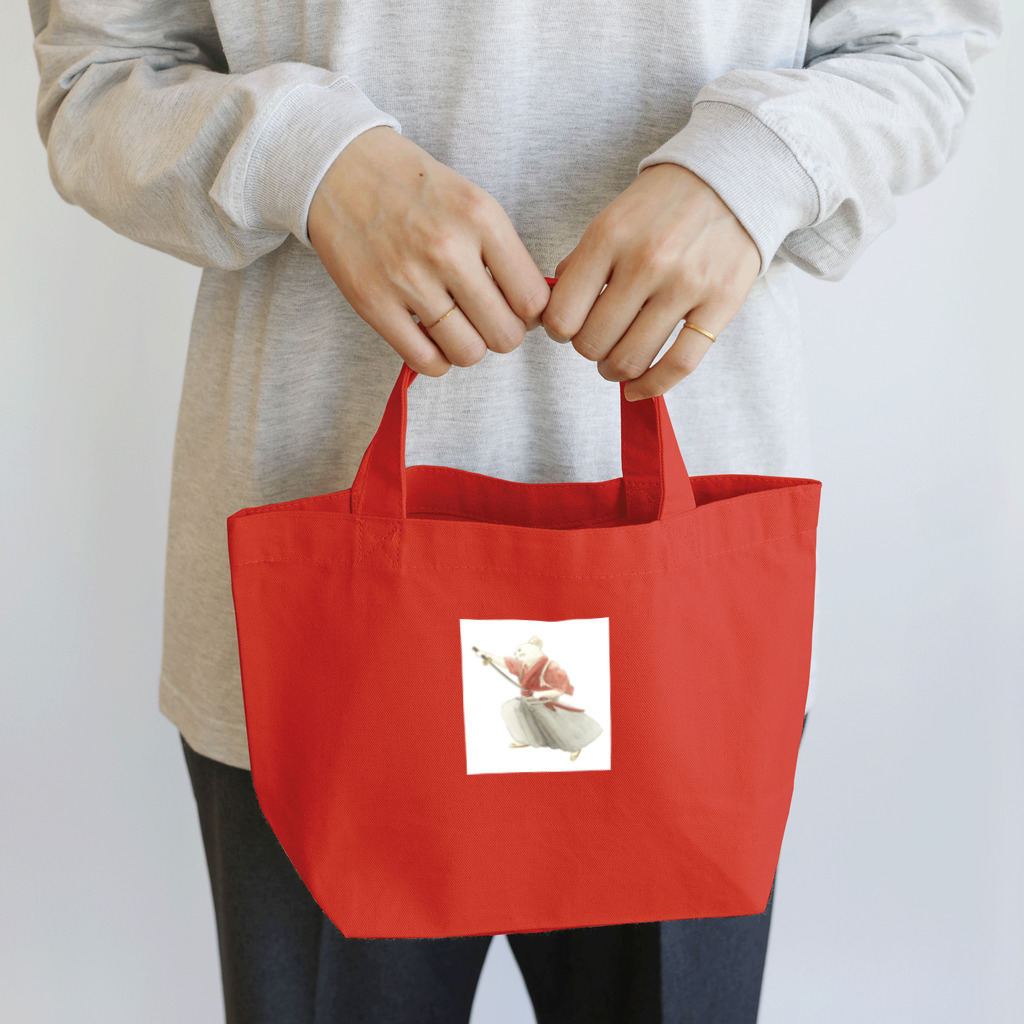 Amiの赤侍猫 Lunch Tote Bag