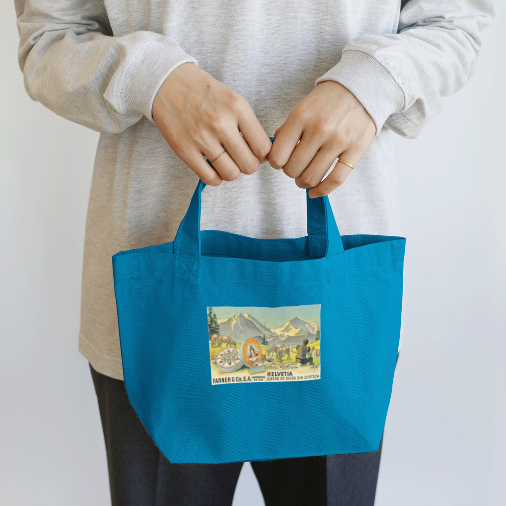 YS VINTAGE WORKSのスペインで販売されたスイスチーズ 1950年代　リトグラフ Lunch Tote Bag