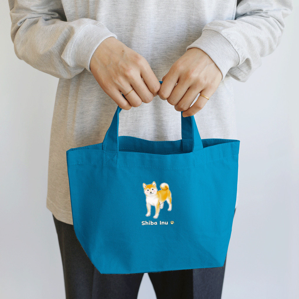 Shiba Inu Streetのちょっと照れている柴犬 Lunch Tote Bag