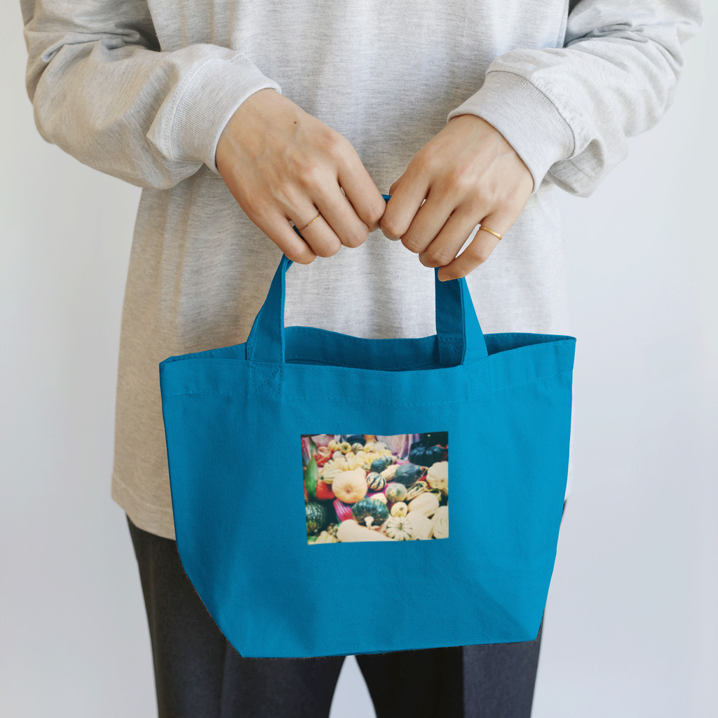Let's Go for a Walkのcolorful pumpkins Lunch Tote Bag