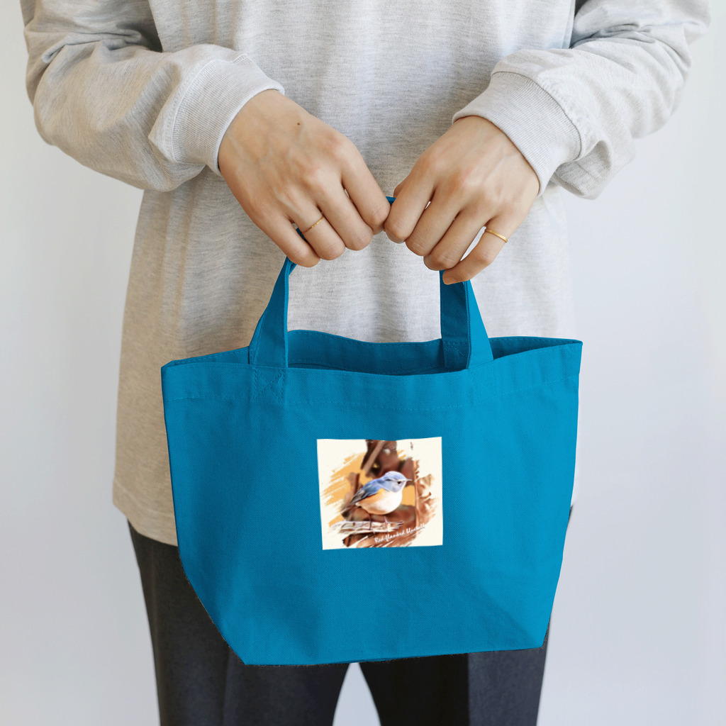 jun-hoshiのルリビタキ ♂ Lunch Tote Bag