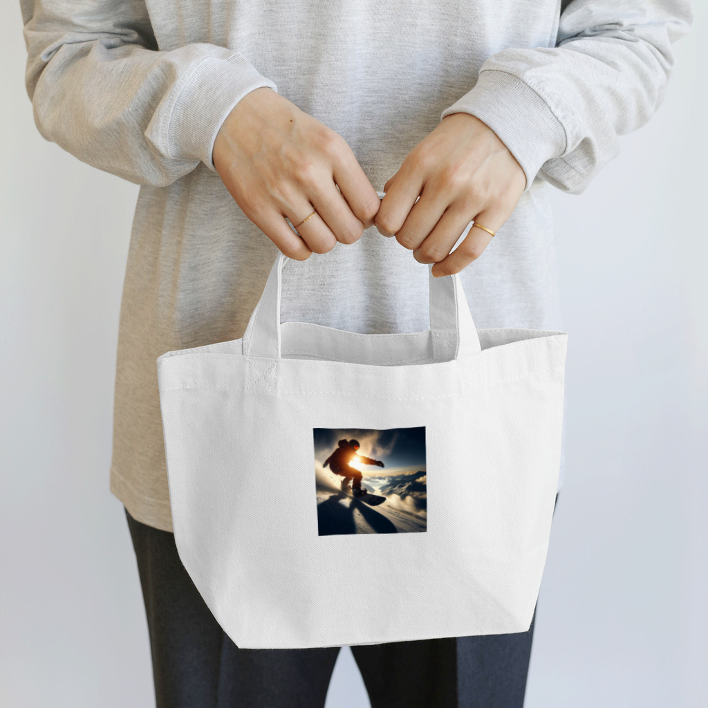 終わらない夢🌈のスノボ🏂❄ Lunch Tote Bag