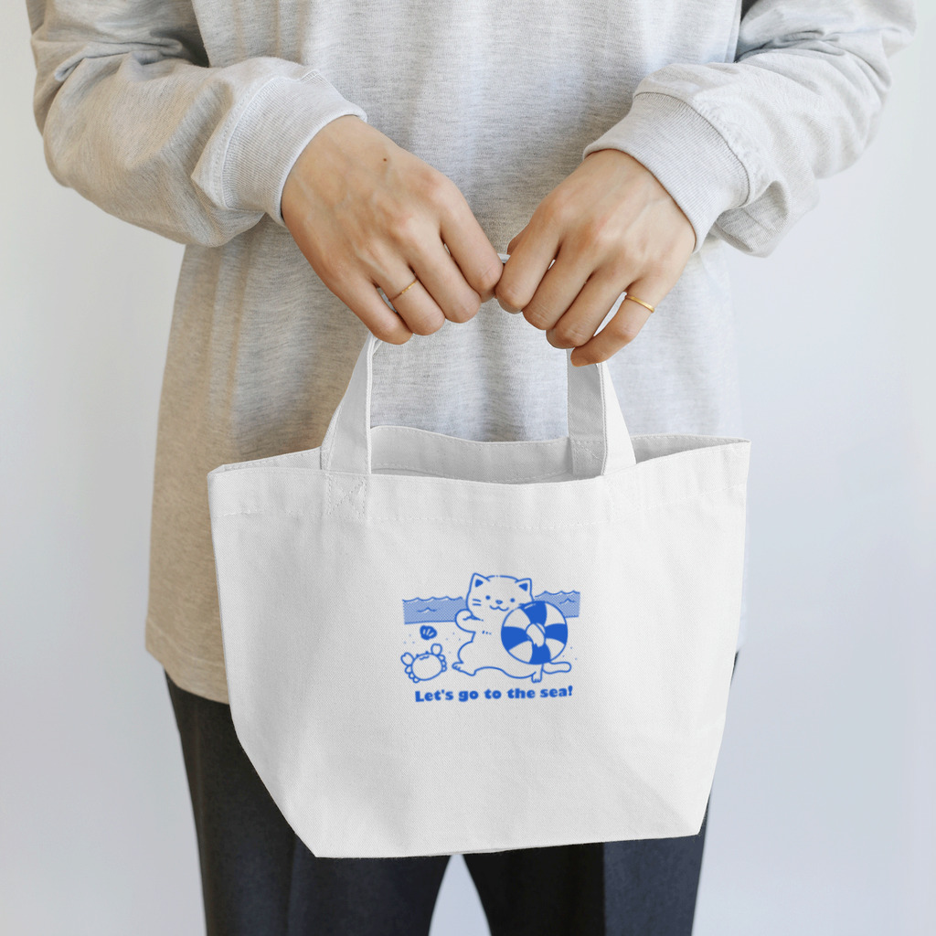 大村イスのにゃんこと海に行こうよ Lunch Tote Bag