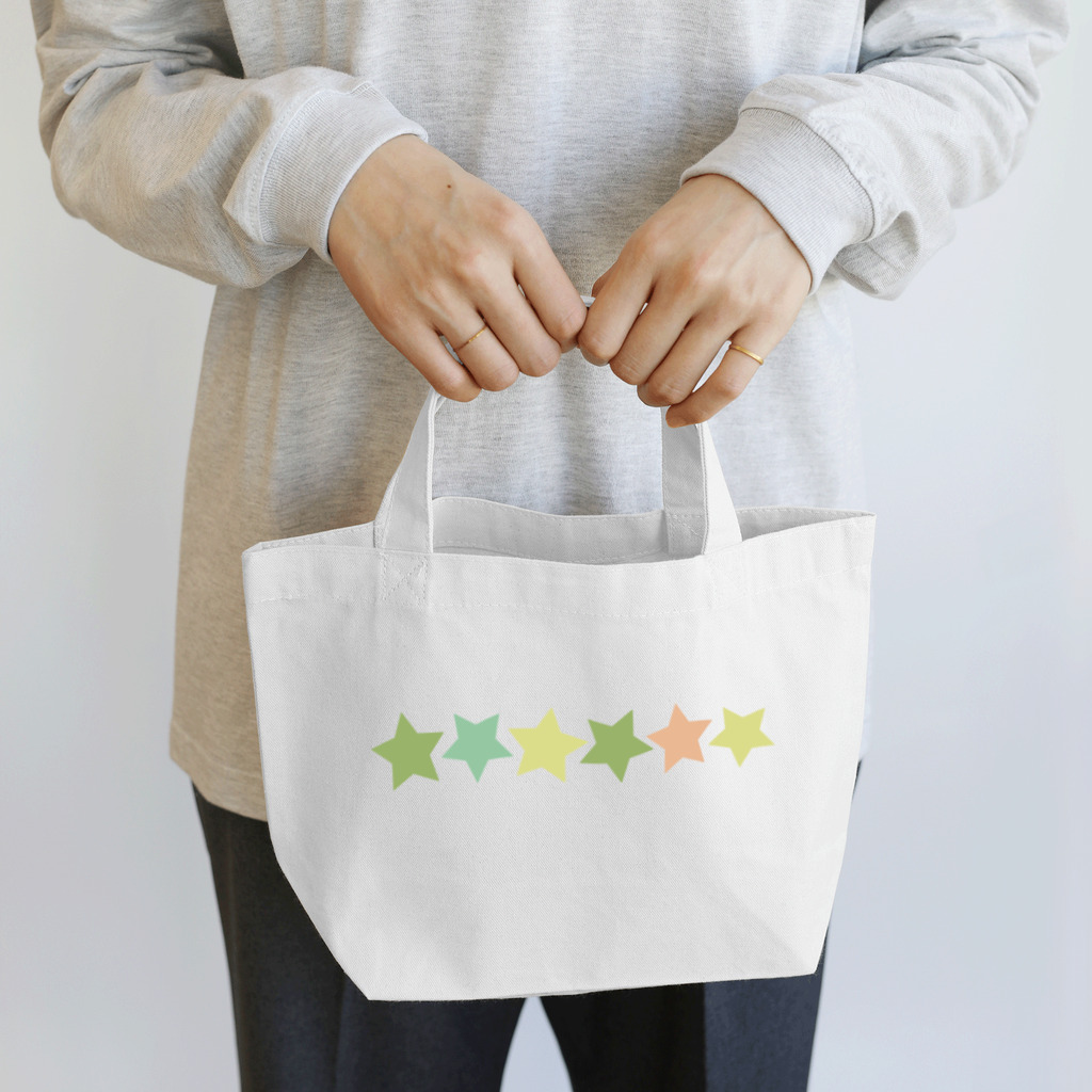 つきしょっぷのくすみカラーの星 Lunch Tote Bag