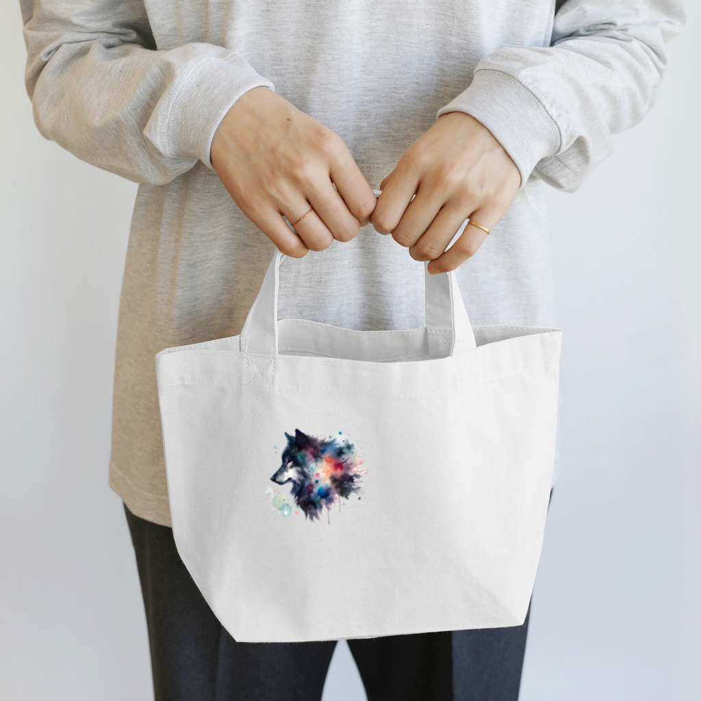 MakotOのオオカミ（水彩画風） Lunch Tote Bag