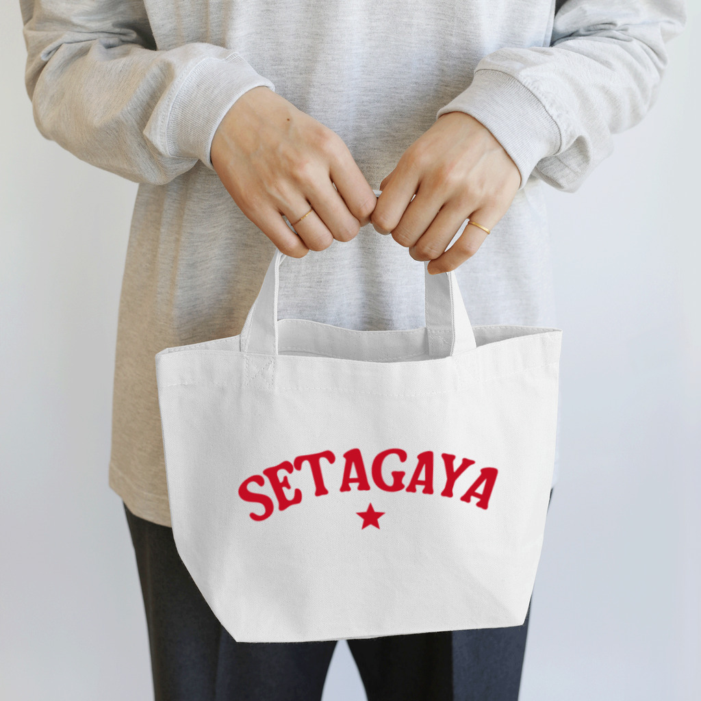 せたが屋さんの世田谷グッズ　レッドロゴ（setagaya item） ランチトートバッグ