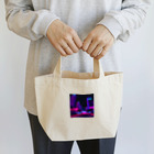 PCFTのネオン風都市 Lunch Tote Bag