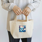 Passionista Lifestyle Emporium : 情熱的なライフスタイルエンポリウムの極光の冬景色とトナカイ Lunch Tote Bag