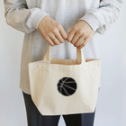金融投資デザイン　カマラオンテ-ムラサキのバスケットボール　シルエット モノクロ Lunch Tote Bag
