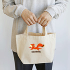 SUNDAYS GRAPHICSの走るリス (茶色ロゴ) Lunch Tote Bag