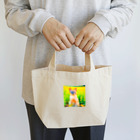 猫好きの谷の猫の水彩画/花畑のトンキニーズねこのイラスト/ポイントネコ Lunch Tote Bag