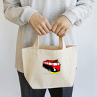 ファンシーTシャツ屋のレッド&ブラックのビーチバス Lunch Tote Bag