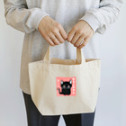 黒ねこまろんの雑貨屋さんの黒ねこまろんのイラストグッズ Lunch Tote Bag