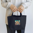 MOONY'S Wine ClosetのRetro Snow Mountain Wine Lunch Tote Bag