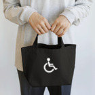 お絵かき屋さんの車椅子マーク（白） Lunch Tote Bag