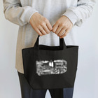 Saza-nami Antique designのガイコツ会議（ホワイトライン） Lunch Tote Bag