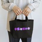 つきしょっぷの紫色の四角形 ランチトートバッグ