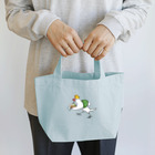 ふろしき文鳥のお店の銭湯に通うふろしき文鳥 Lunch Tote Bag
