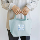 Ａ’ｚｗｏｒｋＳのSKULL&BONE TRIBAL GRUNGE WHT ON DENIM Lunch Tote Bag