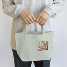 使いやすいデザインがいいね！のお花のバティック柄 Lunch Tote Bag