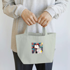 reon-5のストリート風の雰囲気が漂う犬のデザインです。 Lunch Tote Bag