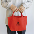 人魚堂の人魚堂(NINGYODO)ロゴ入りランチトートバッグ(マーク＆文字ロゴ黒) Lunch tote bag with NINGYODO logo (mark & text logo black) ランチトートバッグ