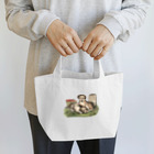 Saza-nami Antique designの２匹の犬 Lunch Tote Bag