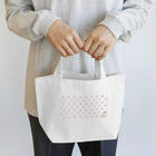 CHOSANAのチラ犬ドットハート Lunch Tote Bag