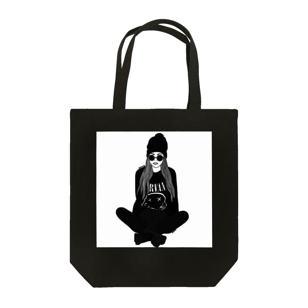 corazonのモノトーンガール Tote Bag