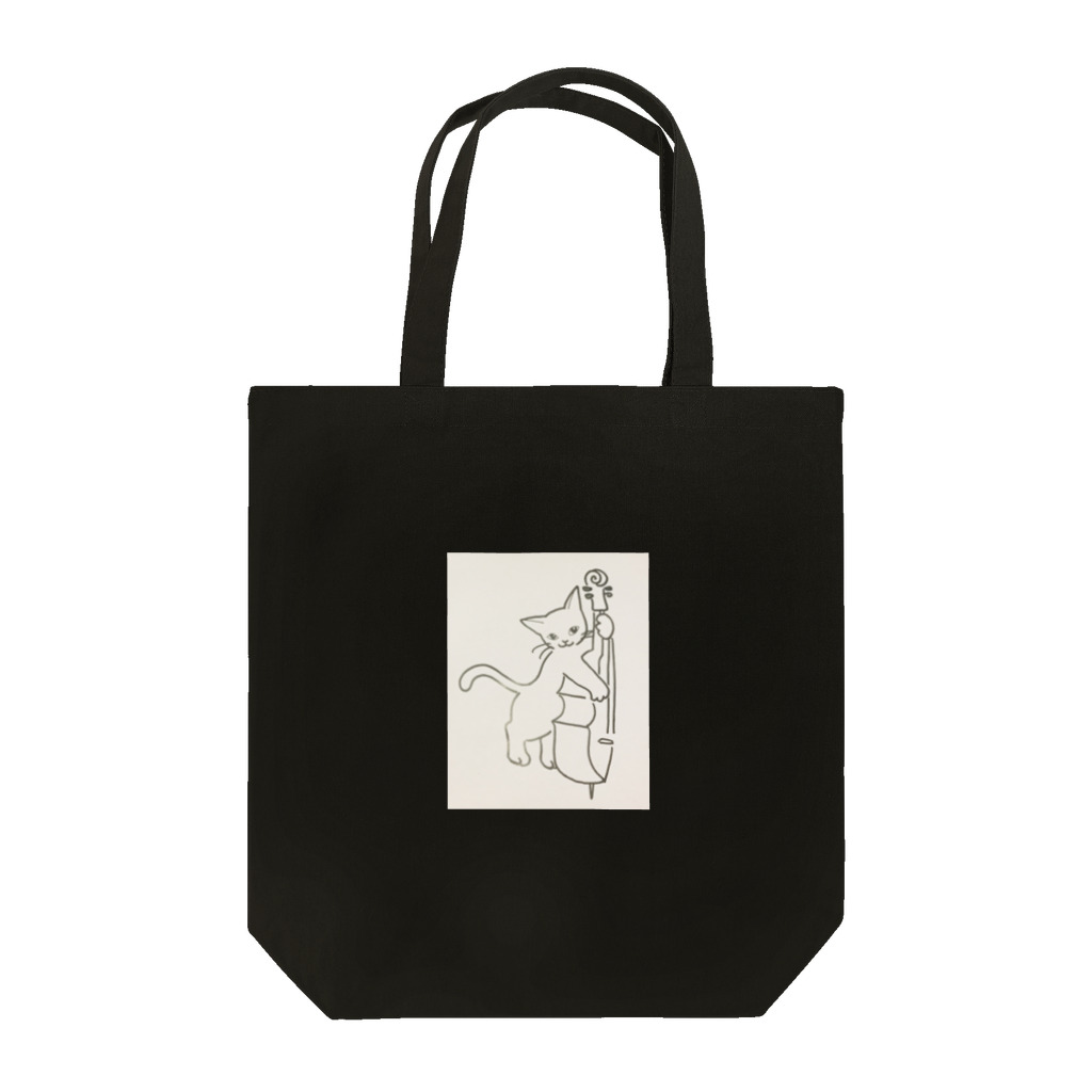 とげとげはっぱのベース弾くネコ Tote Bag