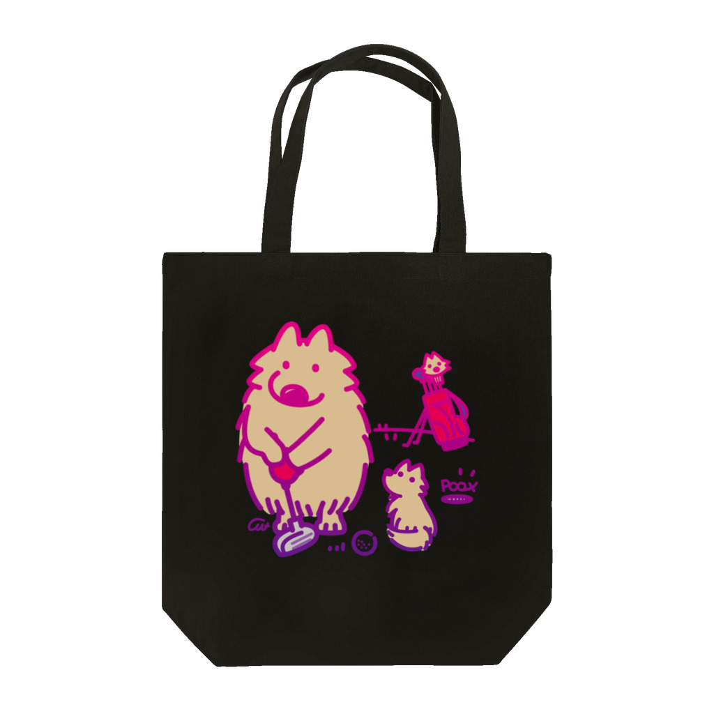 イラスト MONYAAT のポメラニアン　ゴルフ2 A Tote Bag