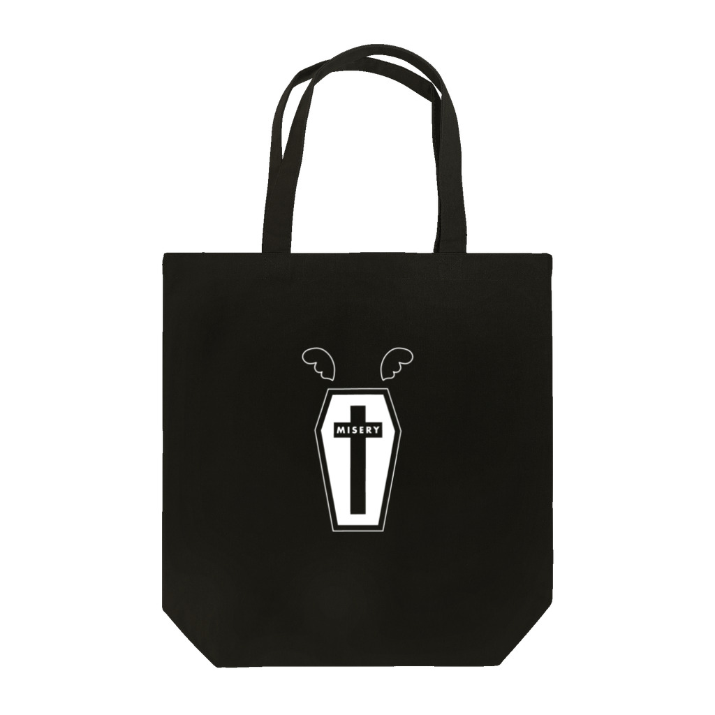 めだまやきファクトリーのトートバッグ(MISERY_BK) Tote Bag