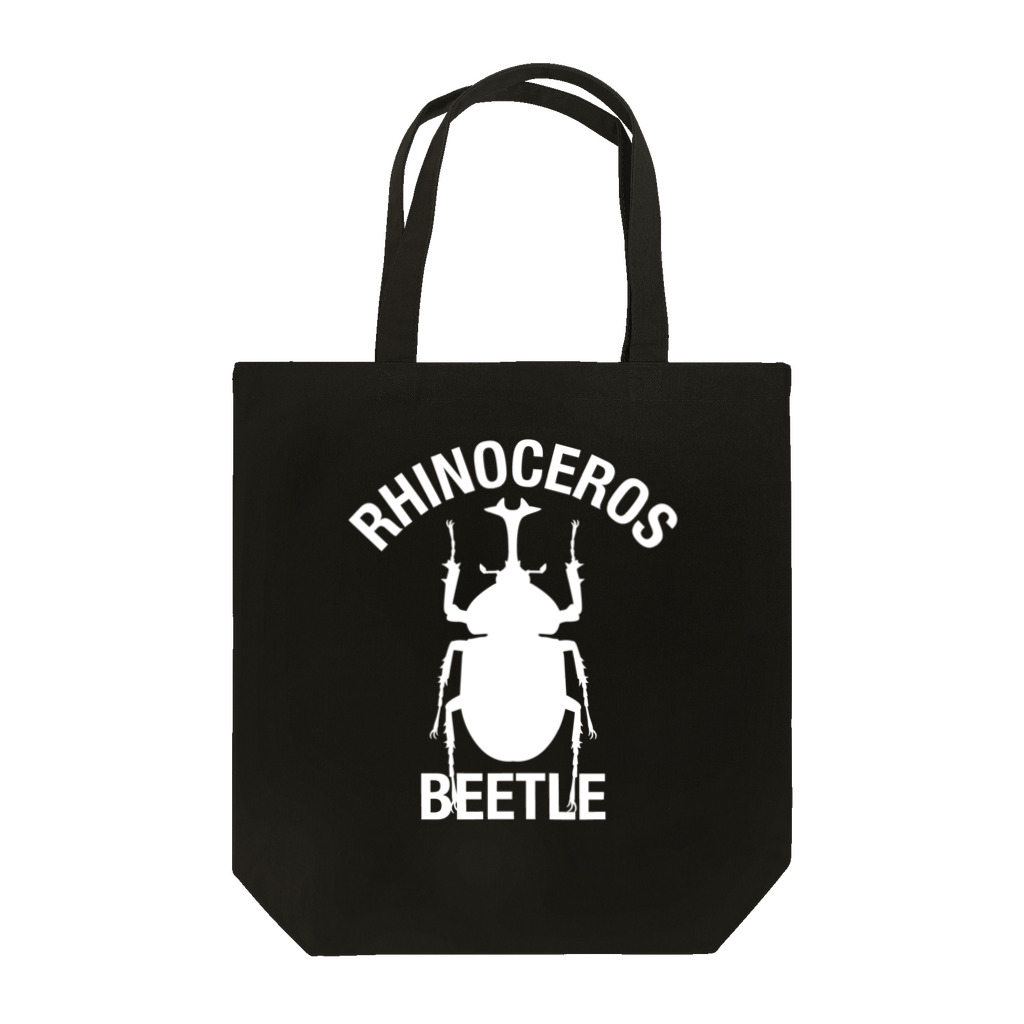 DRIPPEDのRHINOCEROS BEETLE カブトムシ 白ロゴ Tote Bag