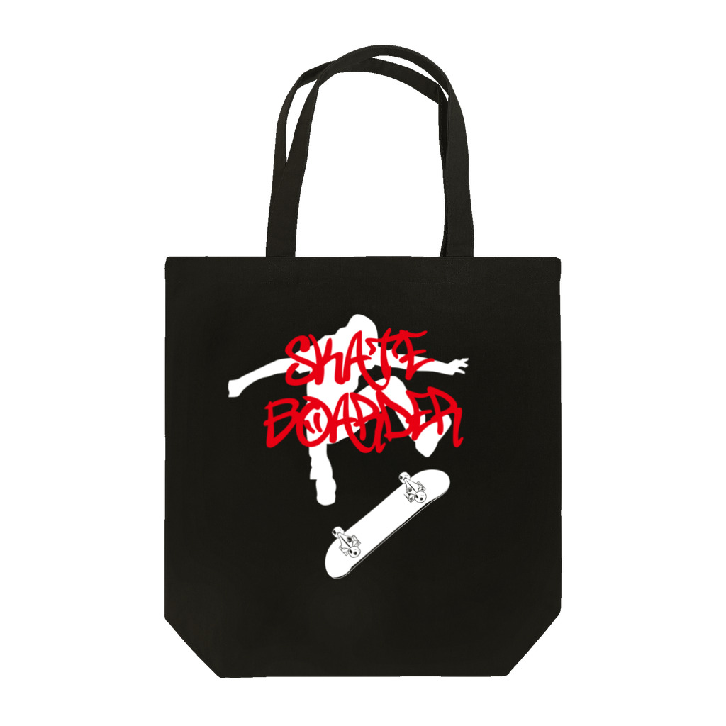 DRIPPEDのSKATEBOARDER-スケートボーダー-白ロゴ Tote Bag