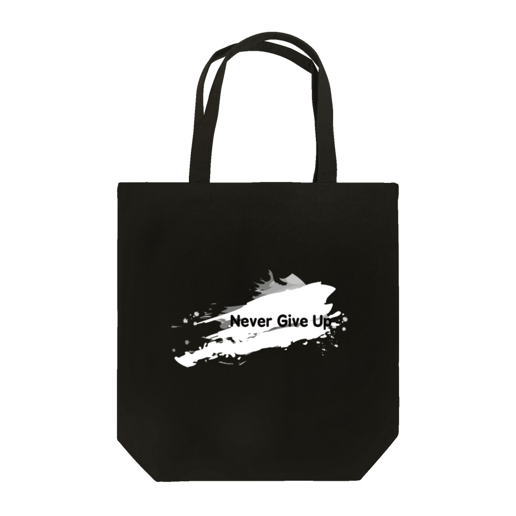 YükaCh!ka(ユカチカ)のNever Give Up-1(文字黒) Tote Bag