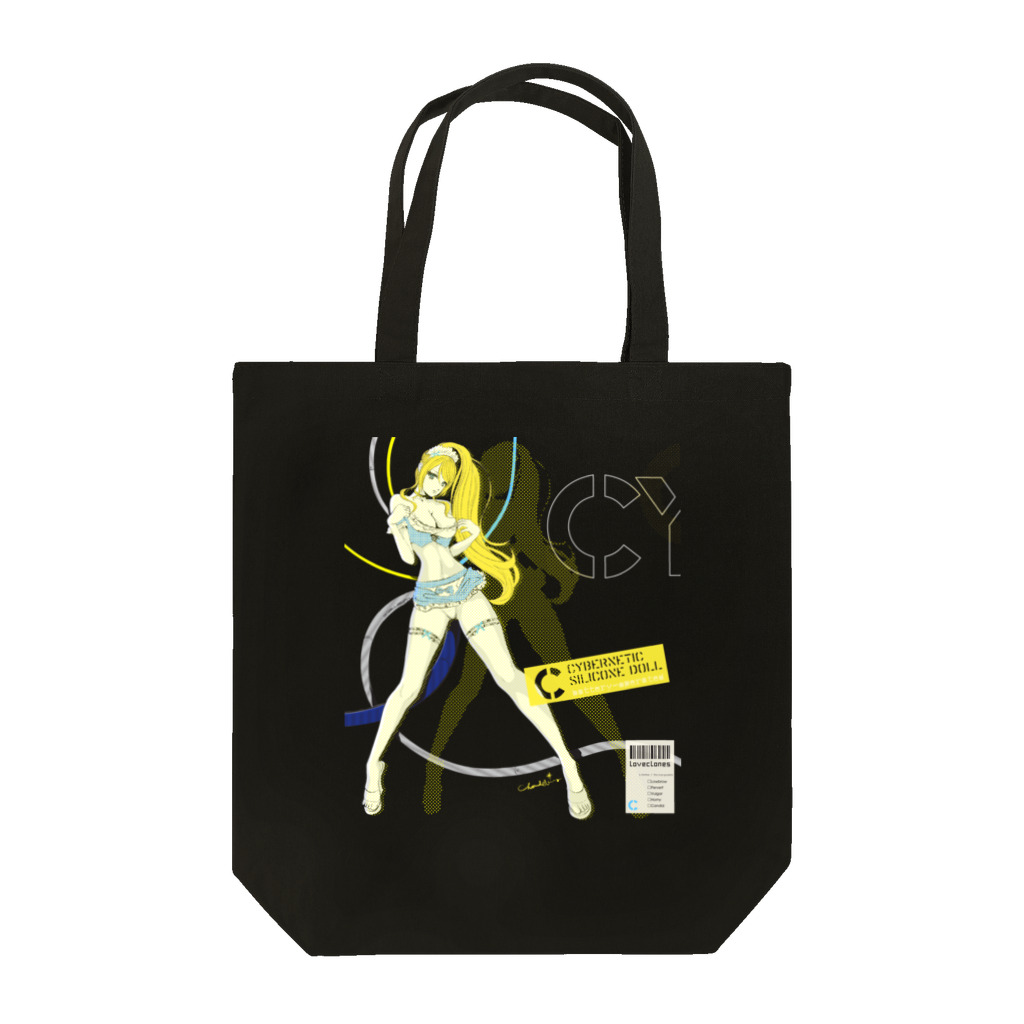 loveclonesのSILICONE DOLL ギンガム シリコンドール エロポップ Tote Bag