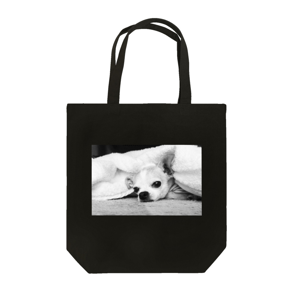 akane_art（茜音工房）のモノクロチワワ（アンニュイ1） Tote Bag