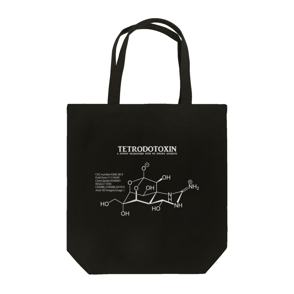 アタマスタイルのテトロドトキシン(フグ毒)：化学：化学構造・分子式 Tote Bag