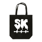 SK Strikethrough(666)のSK Strikethrough(666) Clothing - First Line Black Tote Bag
