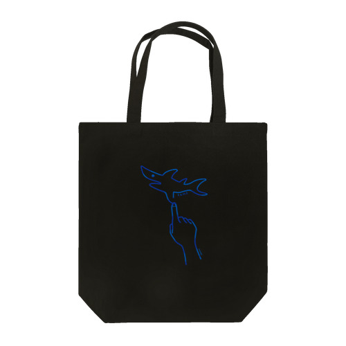 サメ SAME line 指でなぞるサメ 001 Tote Bag